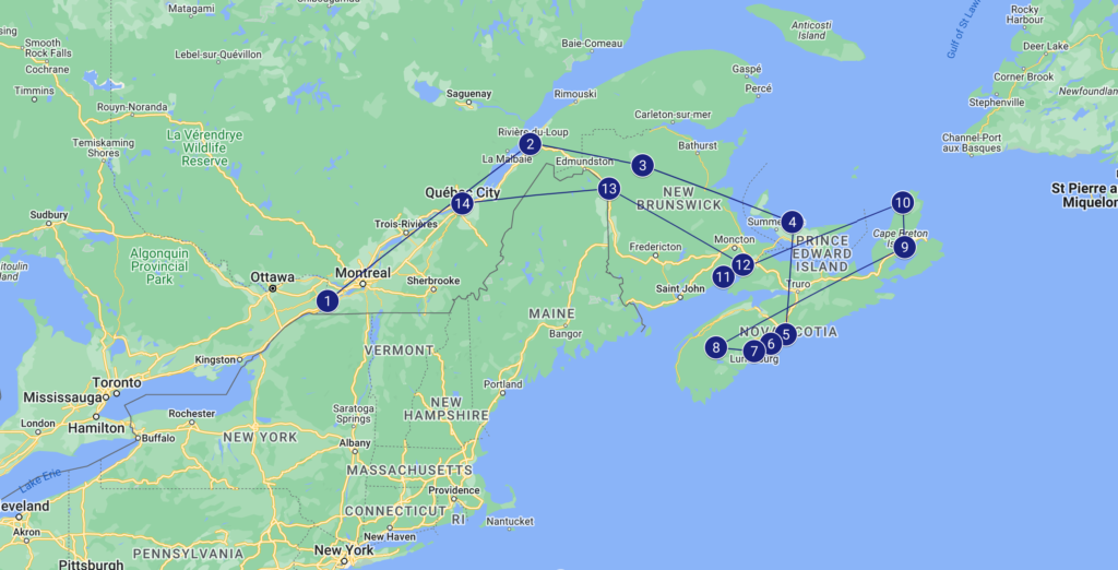 Canada East Coast Road Trip